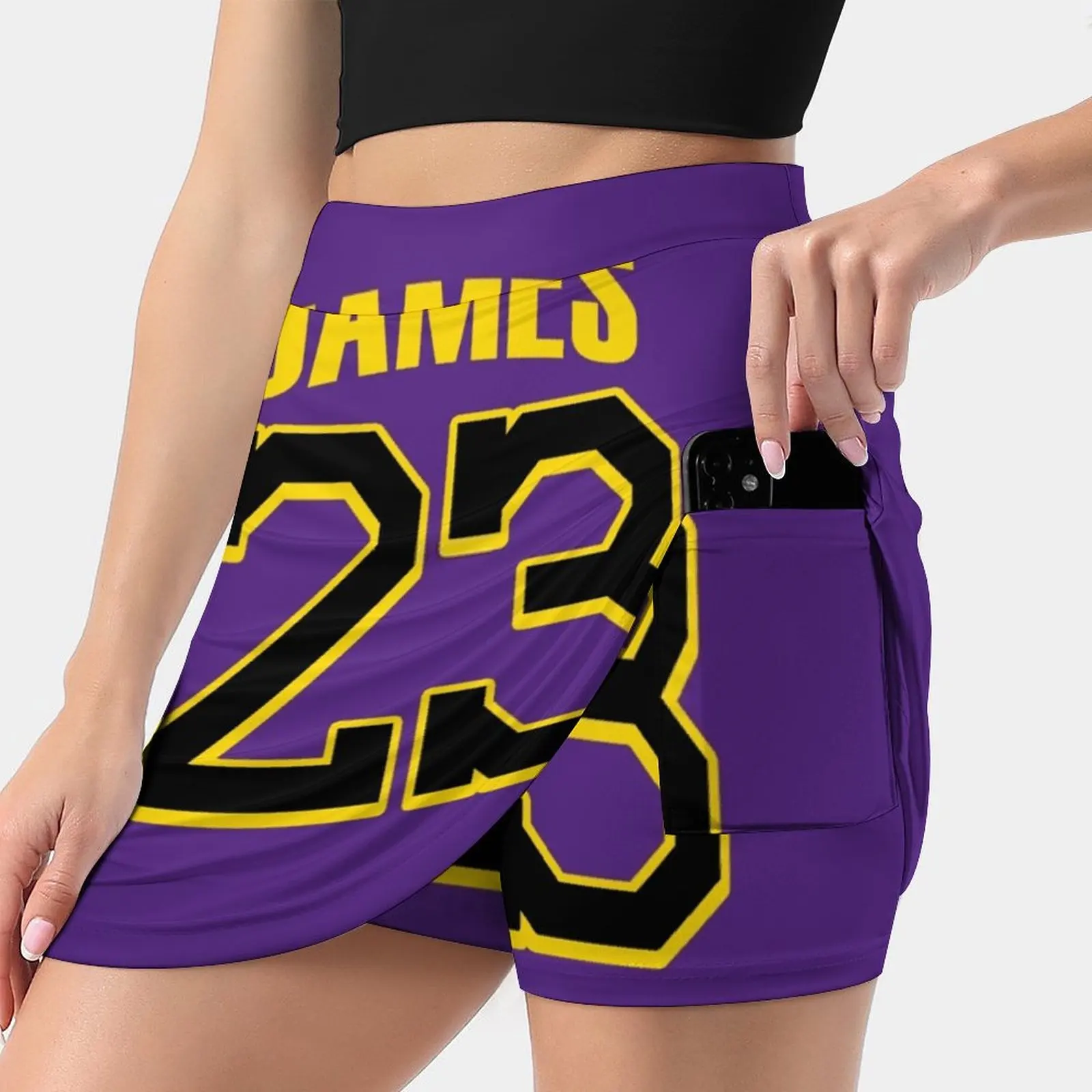 James 23 Women's skirt With Hide Pocket Tennis Skirt Golf Skirts Badminton Skirts Running skirts Basketball La L A California