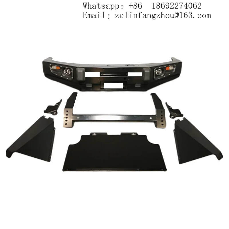 

Steel Front Bull Bar Bumper Guard For Toyota Prado FJ120 Series 4x4 Offroad With Fog Light Cutouts New