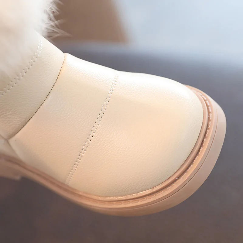 Bottes de neige en peluche pour enfants, chaudes, épaisses, courtes, chaussures d\'extérieur, enfants, étudiants, filles, garçons, mode, hiver,