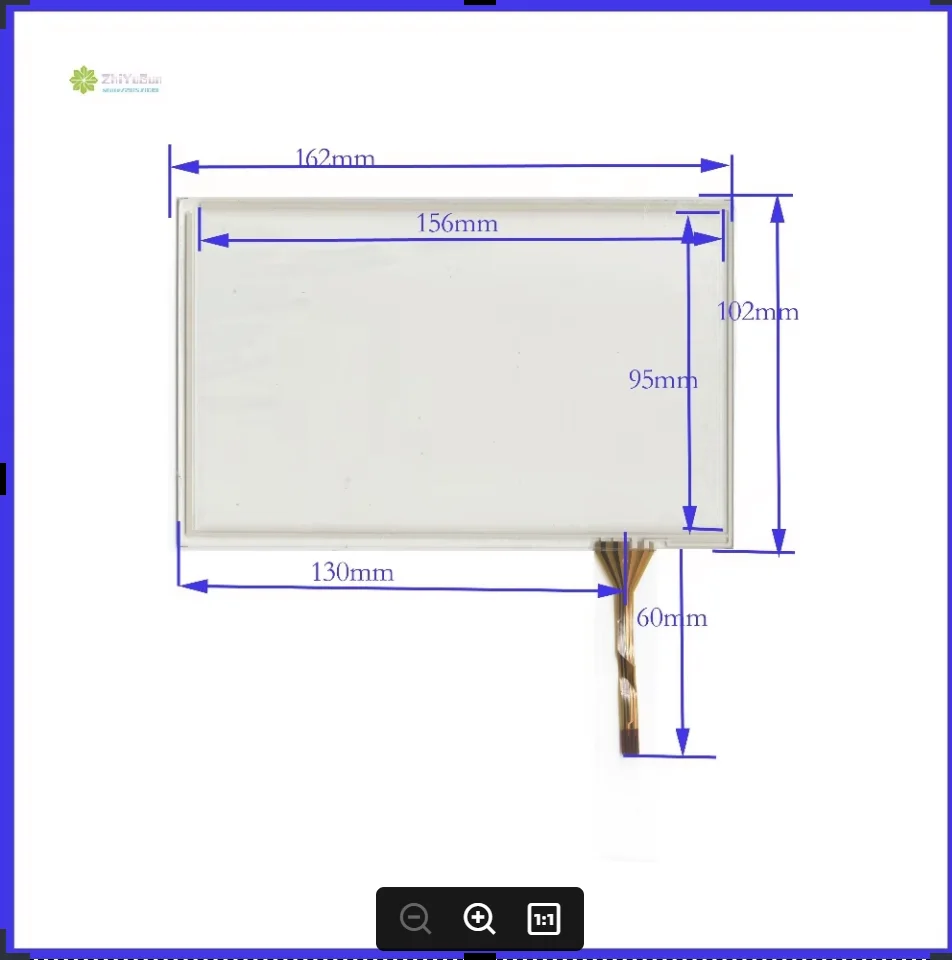 

ZhiYuSun wholes lot/2PCS 162mm*102mm 7inch 4 lins Touch Screen glass touchsensor 162*102touchglass digitizer GLASS