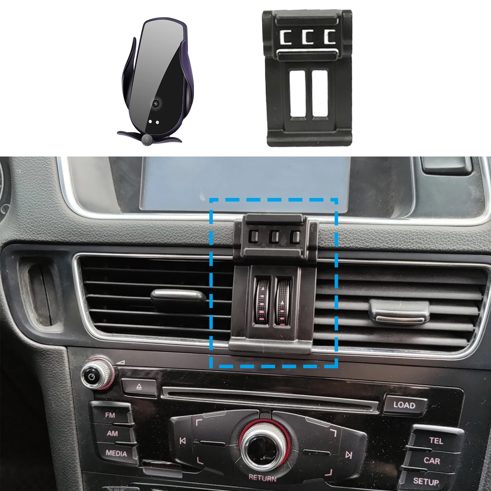 

Car Mobile Phone Holder for Audi Q5 8R 2010 2011 2012 2013 2014 2015 2016 2017 20 GPS Bracket Navigation Stand Auto Accessories