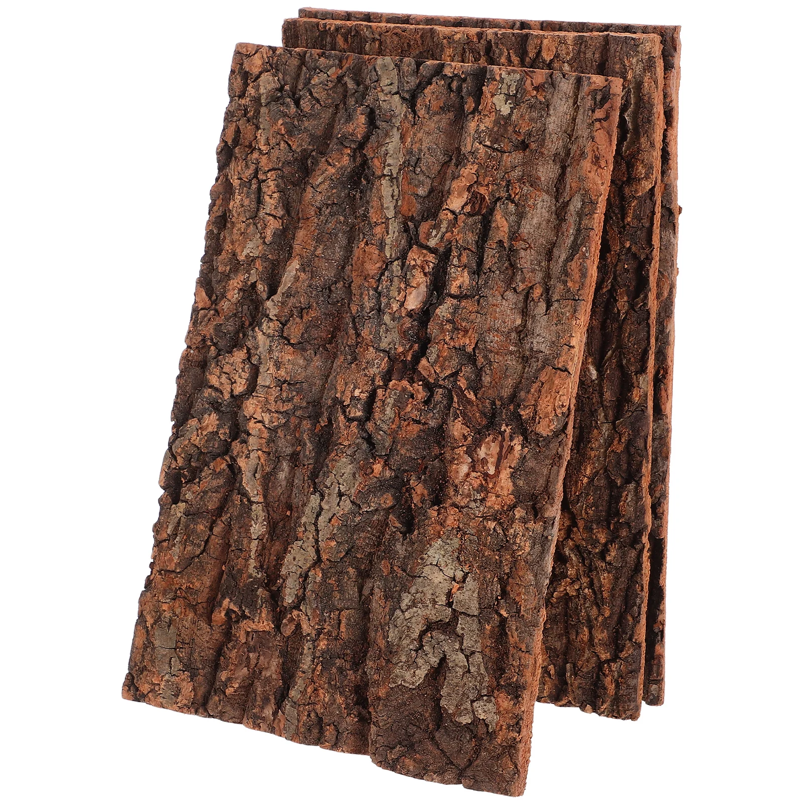 3pcs Bark Cork Platform Reptile Terrarium Decor Background Lizard Spider Hamster Tank Plaything 30x20cm