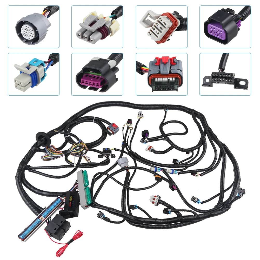 4L60E Engine Wiring Harness Standalone Wiring Harness with Transmission Drive By Wire  for DBW LS3 Engines 4.8 5.3 6.0 2003-2007