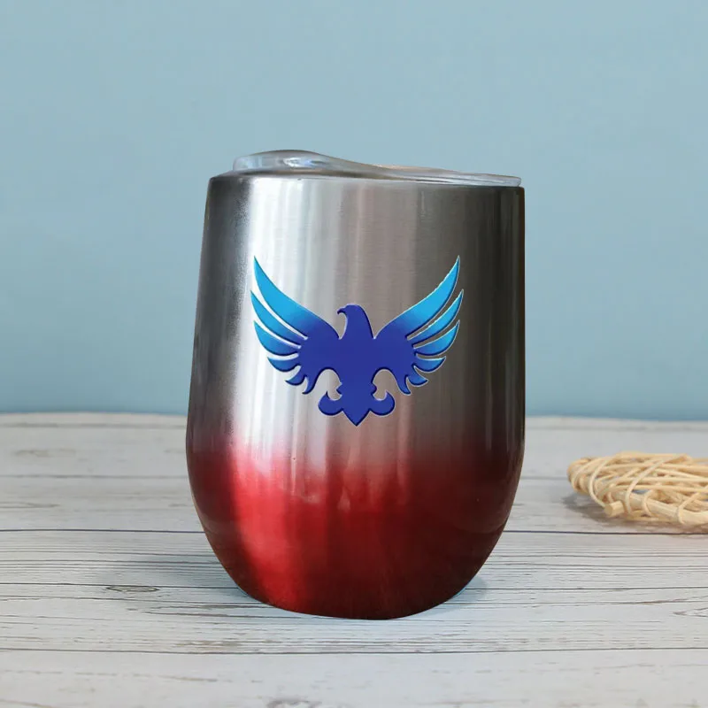 

logo name Cover Wine Cup Insulated Thermos Coffee Mug Vacuum Thermos Cup Travel Mug Swig Tumber 9OZ Egg Shaped cup Wine beer Mug