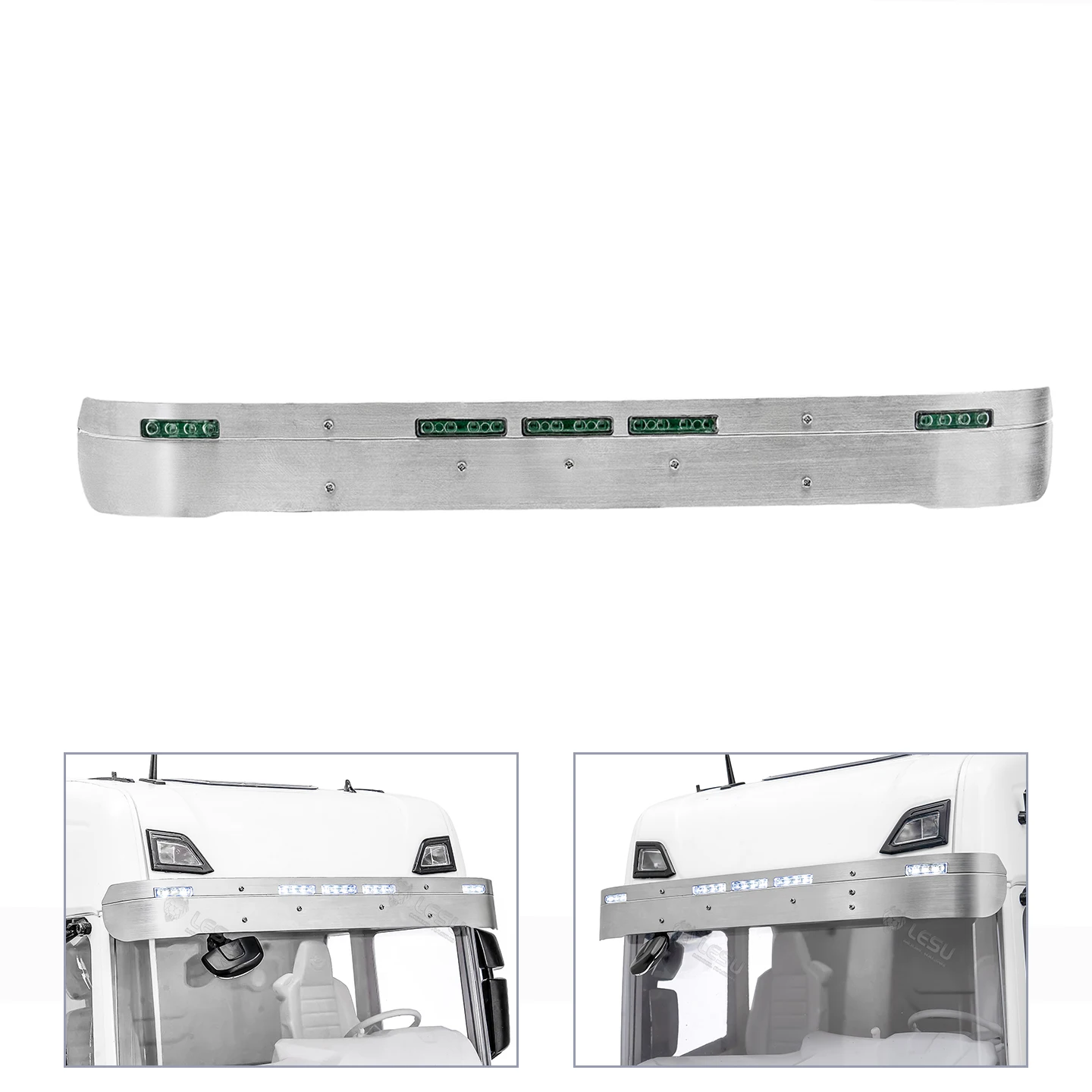 

Металлический солнцезащитный козырек 3 В, светодиодный прожектор, солнцезащитный козырек для TAMIYA 1/14 RC Tractor Truck 770S DIY Part, грузовик с дистанционным управлением, автомобильные автомобили