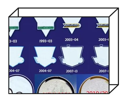 2023/24 بدلة كروية مخصصة ملصق PL لكرة القدم ريترو بقع بلاستيكية وتدفق مع تزييف مع عدم وجود ro om لـ ra ciS m 21/22 22/23 #1