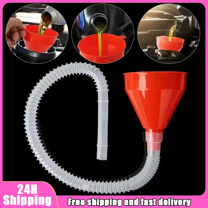 

Universal Car Refueling Funnel Detachable Telescopic Pipe Auto Engine Long Oil Funnel Funnels Motorcycle Filling