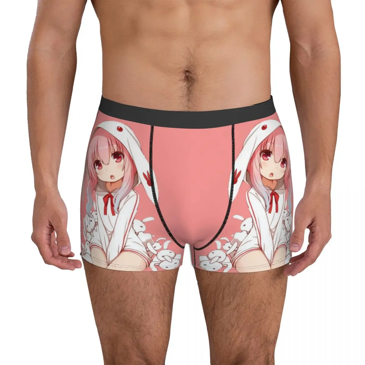 Anime Rabbit Girl, Loli Chan! Underwear Kawaii cute manga aesthetic Printed Boxershorts Trenky Underpants Soft Shorts Briefs