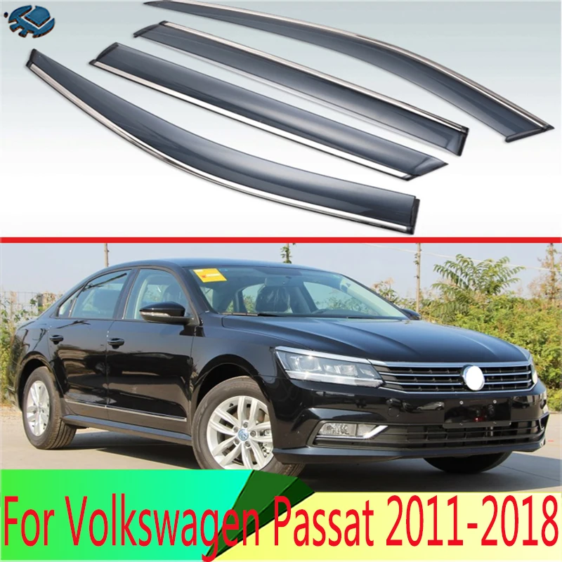 

Для Volkswagen Passat 2011-2018 пластиковый внешний козырек вентиляционные шторы оконный солнцезащитный дефлектор от дождя 4 шт.