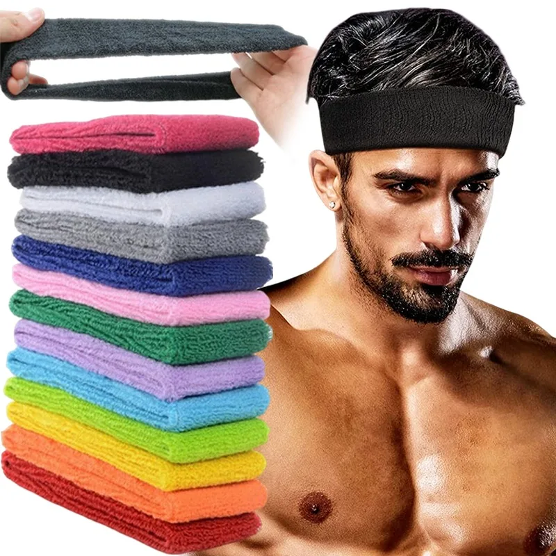 Unisex Sport Sweatband Headband for Men Women Unisex Yoga Hairband Gym Stretch Head Bands Strong Elastic Fitness Basketball Band