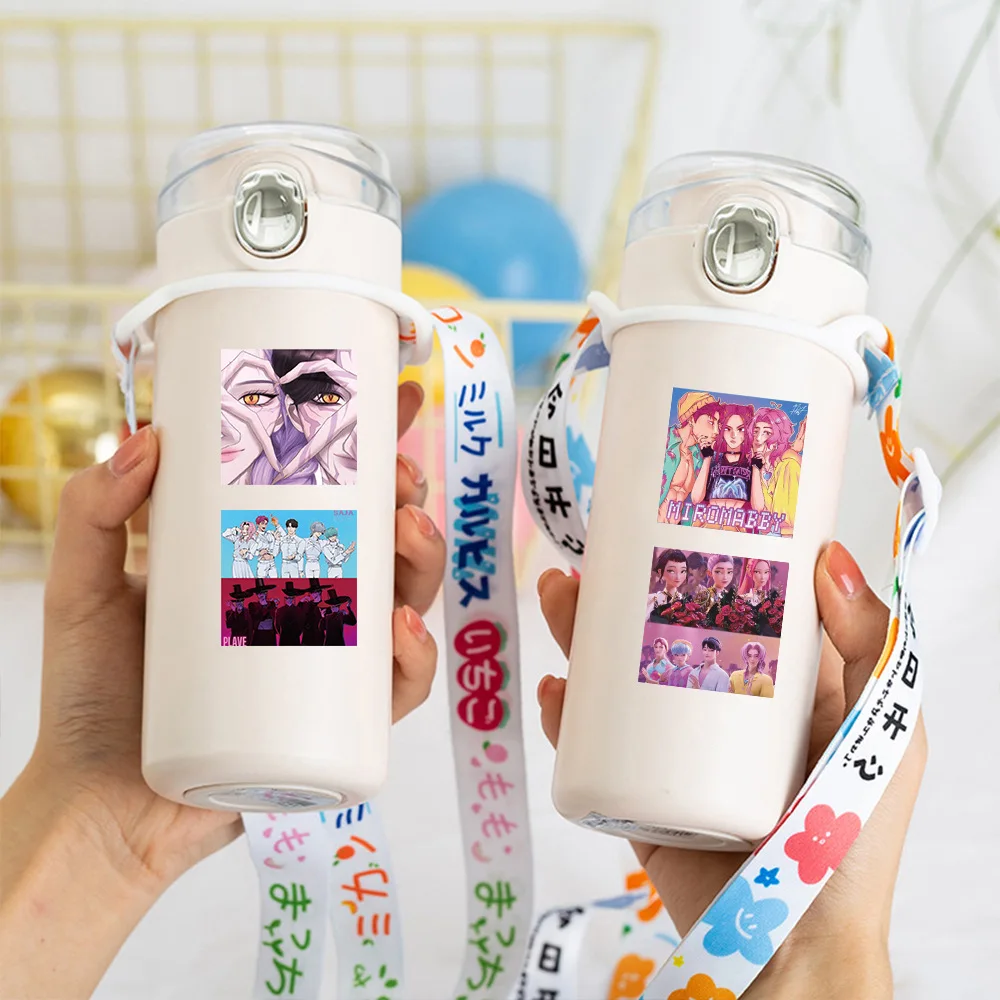 لفة ملصق مجموعة ساحرة الصيادة من KPOP - 500 قطعة من ملصقات الختم الطرفية، شريط مزخرف لدفاتر القصاصات بنفسك #4