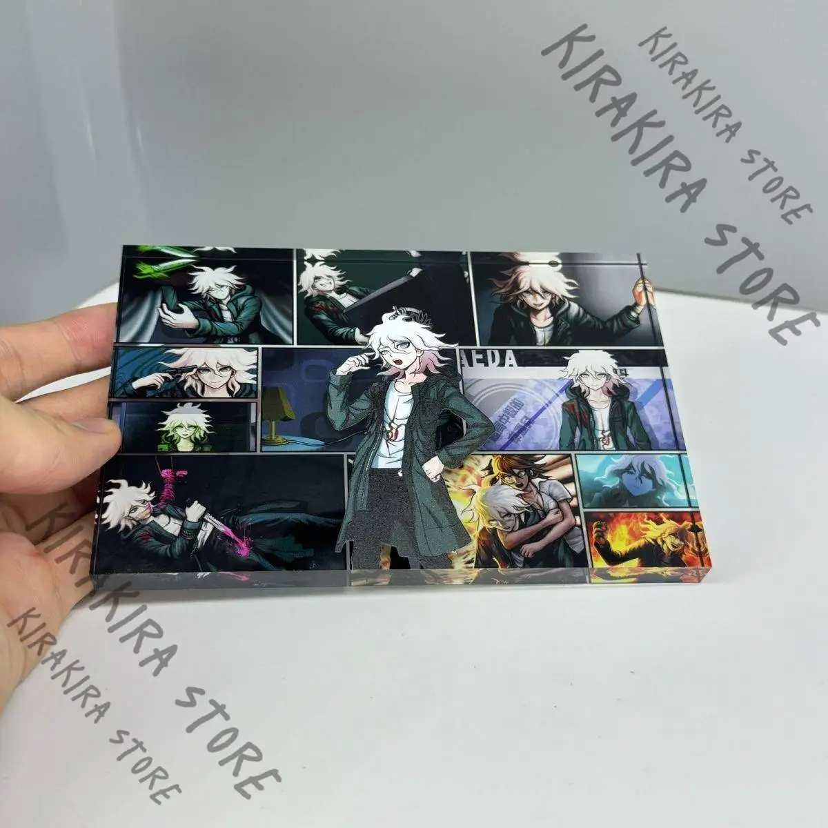 Danganronpa Nagito Komaeda الاكريليك الطوب جونغ الدائمة علامة أنيمي مؤشر مجلس الديكور تأثيري حامل لوحة هدية عيد الميلاد
