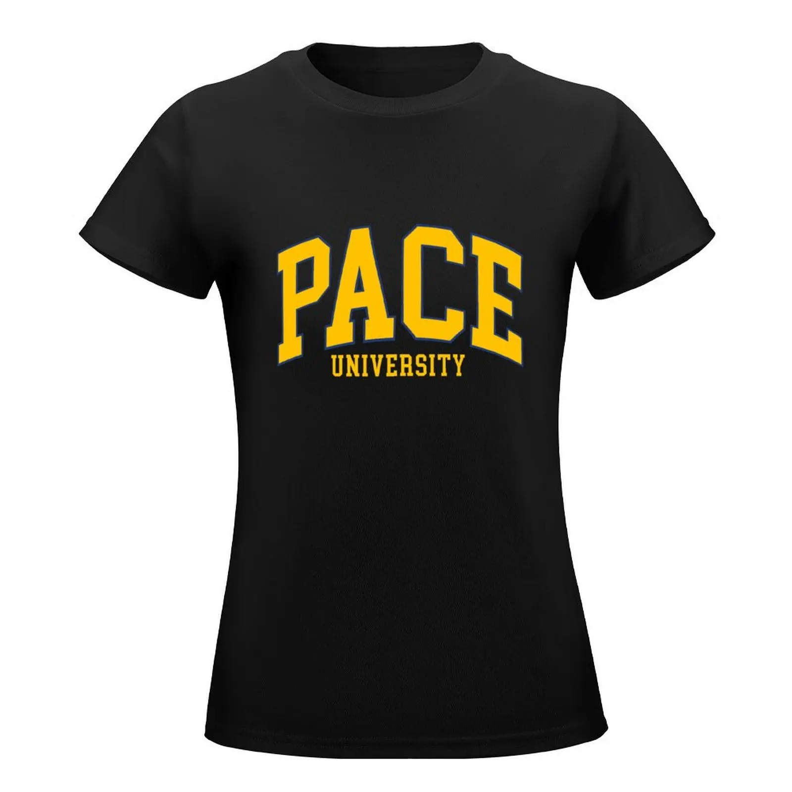 pace - college font curved T-Shirt tees graphics plus size tops anime clothes tops for Women