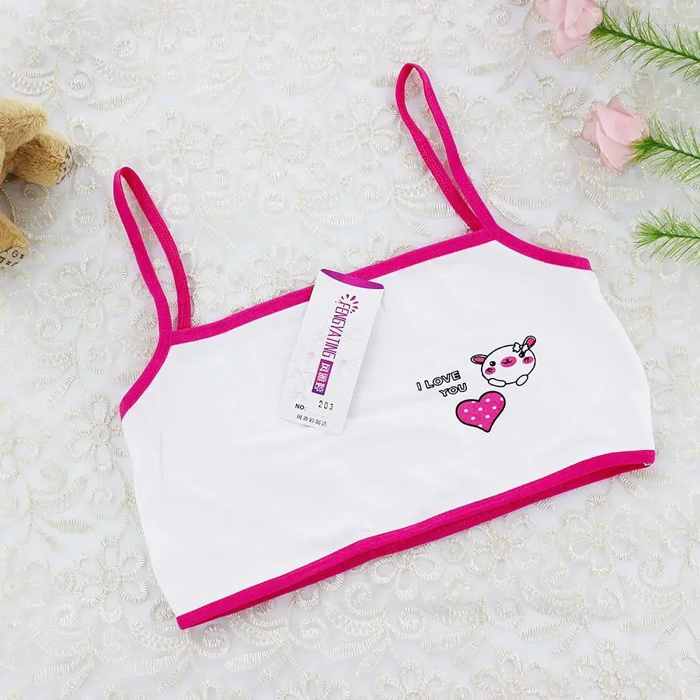 10pcs/Lot Girls Underwear Children Cotton Vest Sweat Training Bra 8-13Years