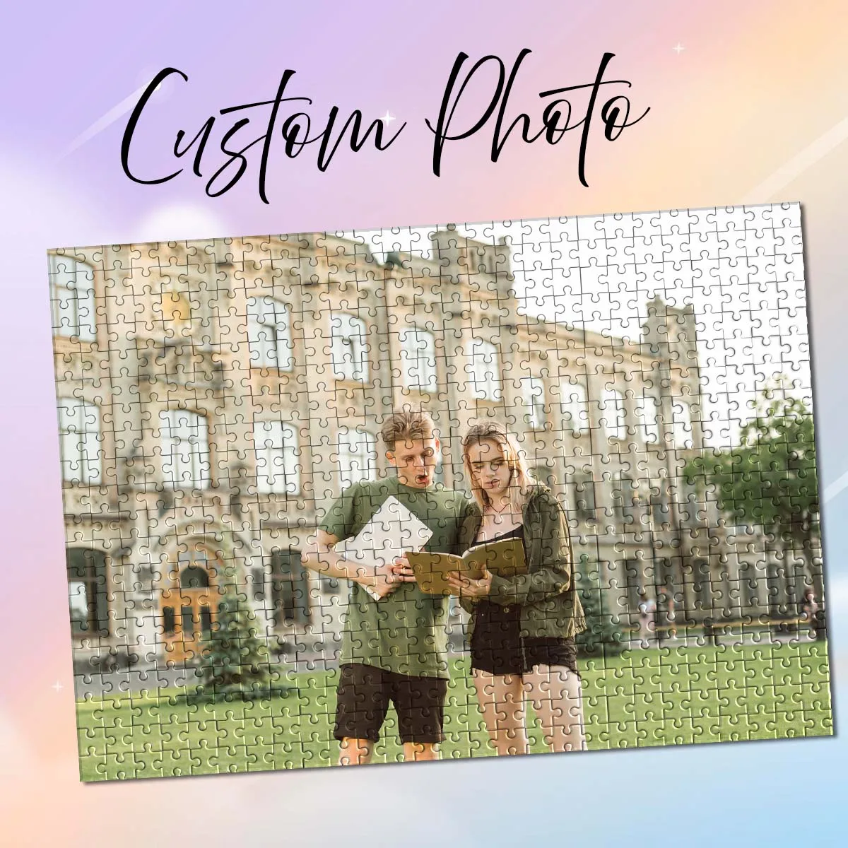 Lovely Customized Picture school life Mosaic Puzzle Custom Puzzles in Photos Jigsaw puzzle Educational toysBaby Gift