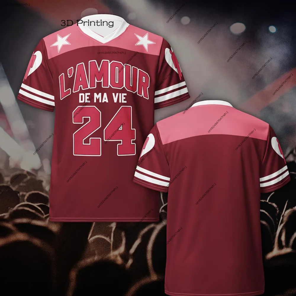 Billie Eilish 2025 Concert T-shirt Football Jersey USA Special Jersey Kit Men and Women Street Hip-Hop Short Sleeve