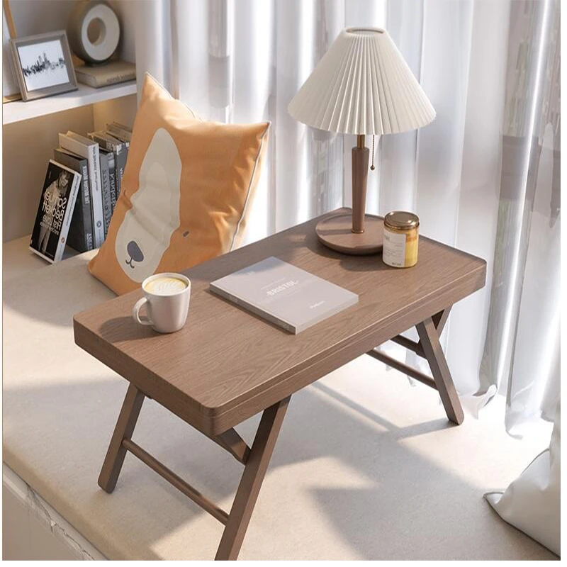 

Folding Japanese Solid Wood Small Table Tatami Tea Table Low Table, Kang Table Window Sill Kang Table Floating Window Table