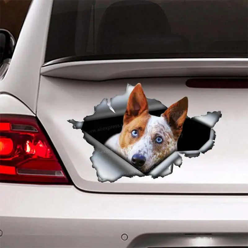 

Heeler Pet Dog Car Sticker Waterproof Vinyl Decal on Bumper Rear Window Laptop Self-adhesive Decal For Car Accessories SH122