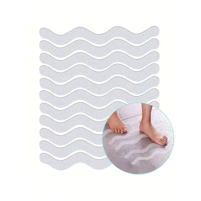 Transparent Bathroom Bathtub Anti Slip Sticker Strong Adhesive Easy To Cut Waterproof Anti Fall Safety Sticker