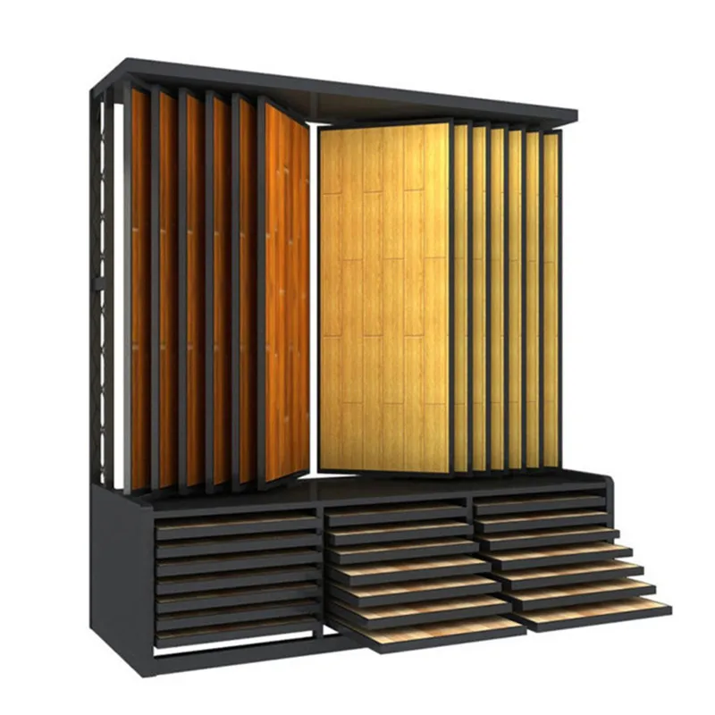 

Tile page-turning display stand, quartz stone display stand, stone sample exhibition hall shelf, essential for exhibition hall