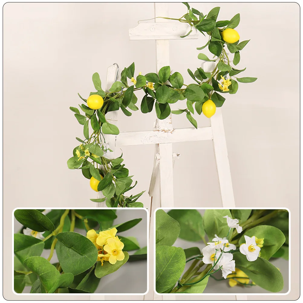 

Artificial Lemon Garland Simulation Flower Vine Summer Decor Fruit Garland Realistic Leaves Home Banquet Holiday Indoor Outdoor