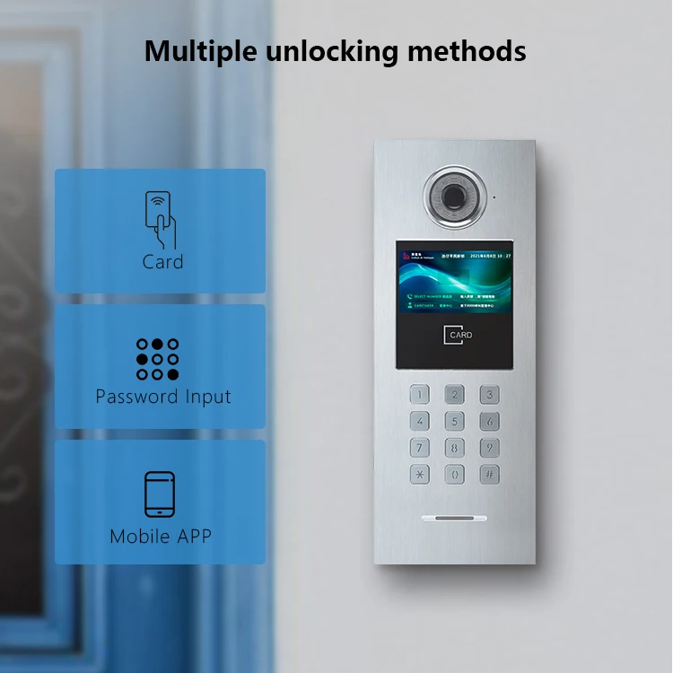4G Wireless Multi-Apartment Audio Intercom System Door Phone With Intercom Features