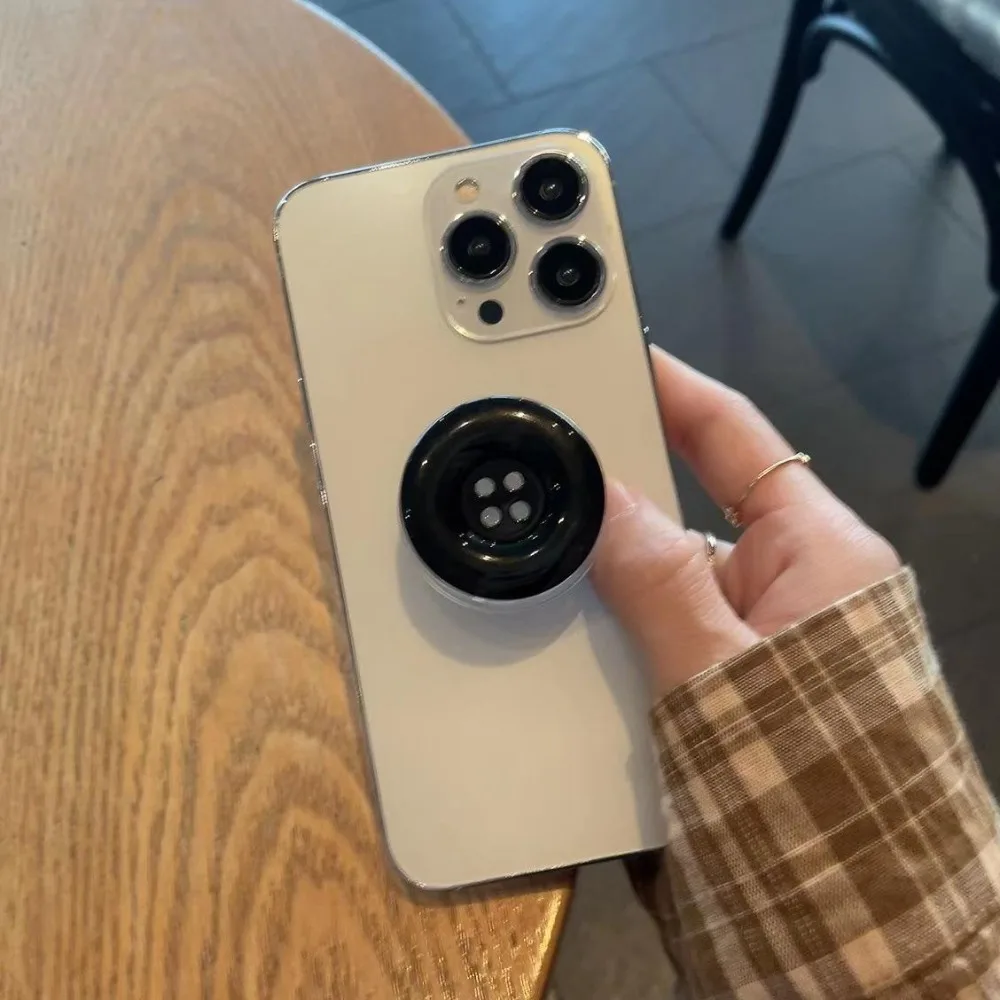 Fashion 3D Simulated Button Phone Stand Phone Grip Adhesive Adhesive Retractable Phone Stand Cute Phone Stand