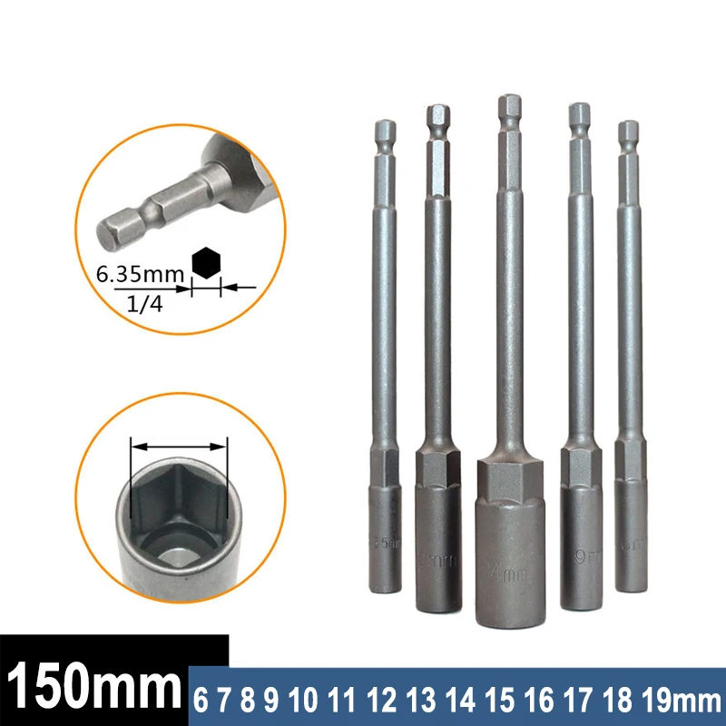 150mm Impact Socket Nut Screwdriver 1/4