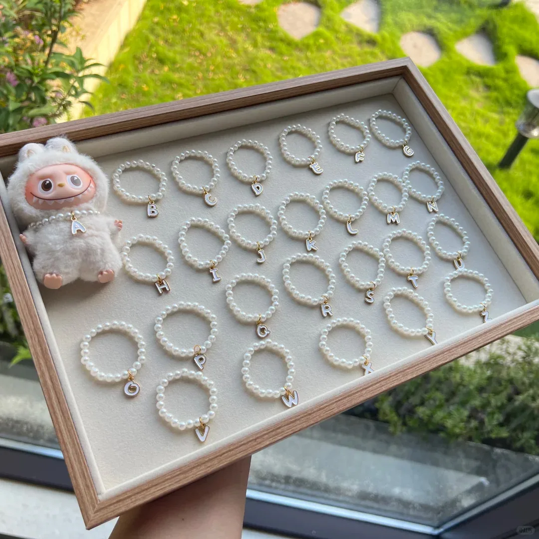 

Мини-подвеска Labubu, аксессуары, жемчужное ожерелье с буквами для Labubu V4, булавка с монстрами для серии Love, аксессуары для кукольной одежды