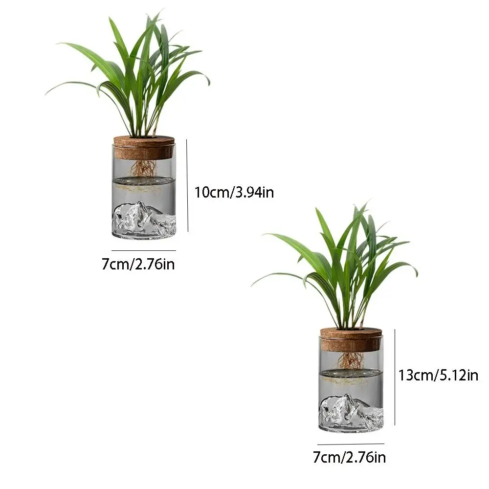 Flower Arrangement Bottle Glass Flower Vase Thickened Transparent Hydroponic Flower Holder Creative Mini Flower Pot Fish Tank