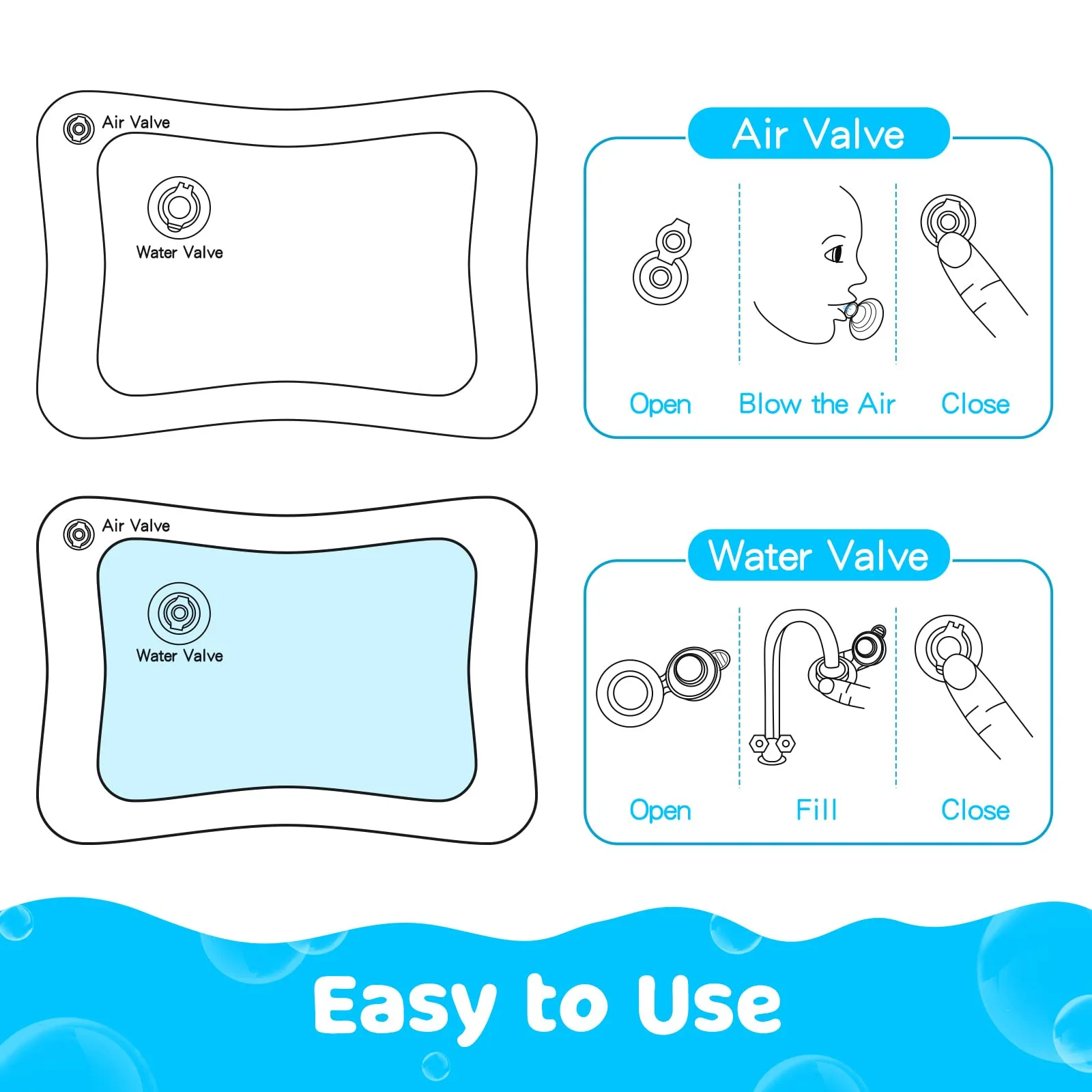 1 PCS Children\'s Inflatable Pat Pad Baby Pat Pad PVC Marine Animal Water Pad Toy Baby Crawling Inflatable Water Pad Water Toy