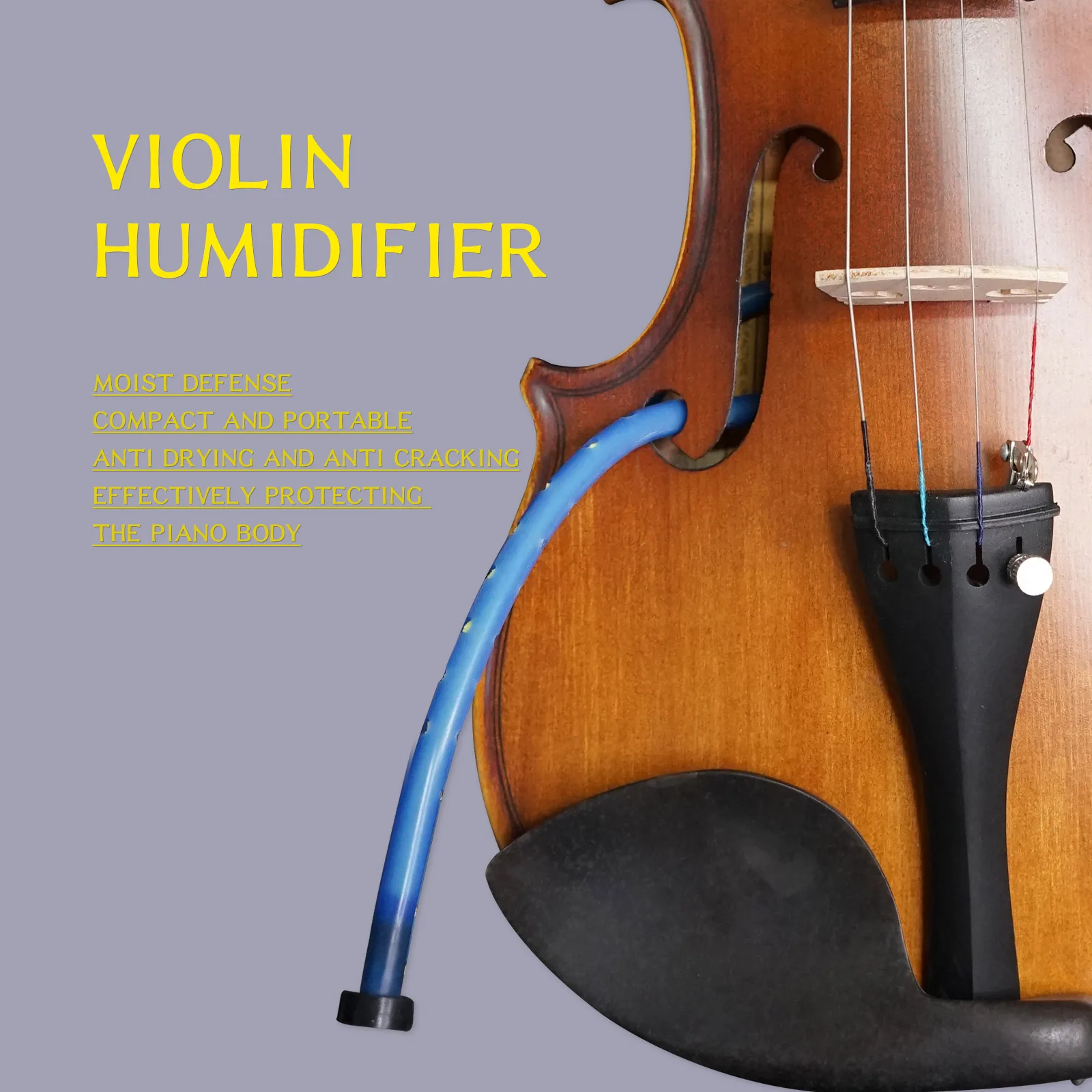 Violin Sound Hole Humidifier, F-Hole Humidifier, Soft and Non-Damaging to the Instrument, Prevents Cracking, Panel Moisturizer