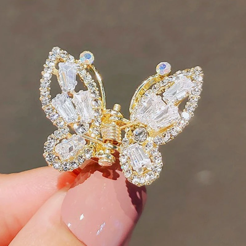 

Small Butterfly Rhinestone Hair Claws, Korean Sweet Hair Clip Accessories for Girls