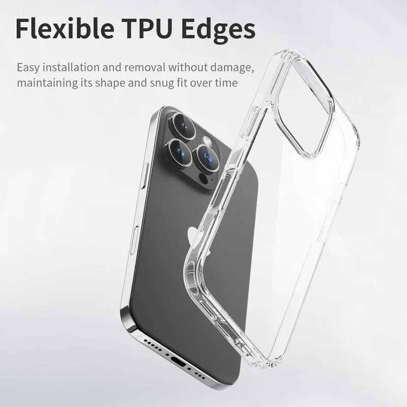 For iPhone 16 Pro Max ,16 Pro Case Rock Space Crystal Clear Ultra Slim PC+TPU Protection Back Cover For iPhone16