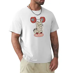 crossfit cat with barbell and weights doing squat snatch T-shirt Blouse boys whites blacks mens big and tall t shirts