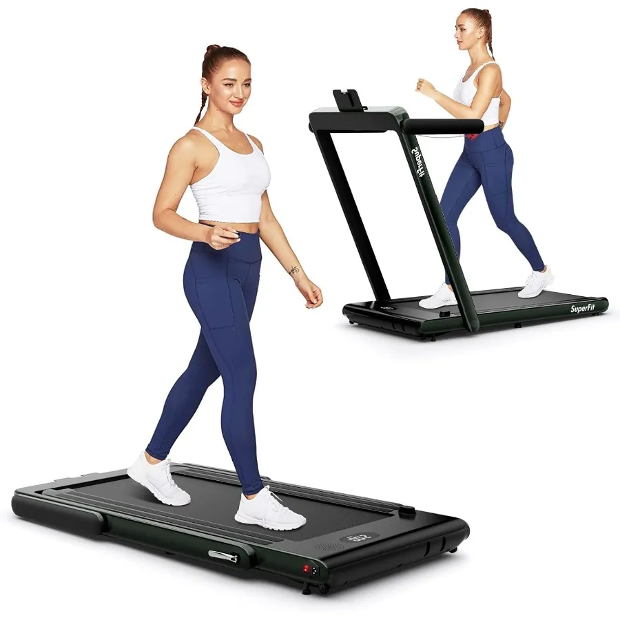 جهاز مشي 2 في 1 تحت المكتب مع شاشة LED تركيب مجاني، تطبيق ذكي وجهاز تحكم عن بعد، مكبر صوت بلوتوث قابل للطي وشركات #1