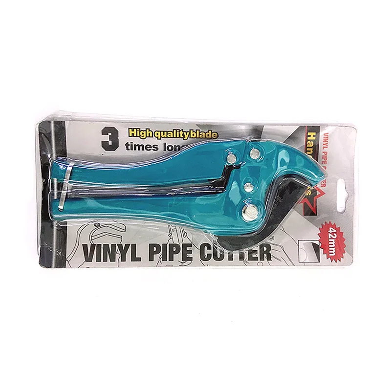 PVC Pipe Cutter 42mm Aluminum Alloy Body Ratchet Scissors Tube Cutter PVC/PU/PP/PE Hose Cutting Hand Tools