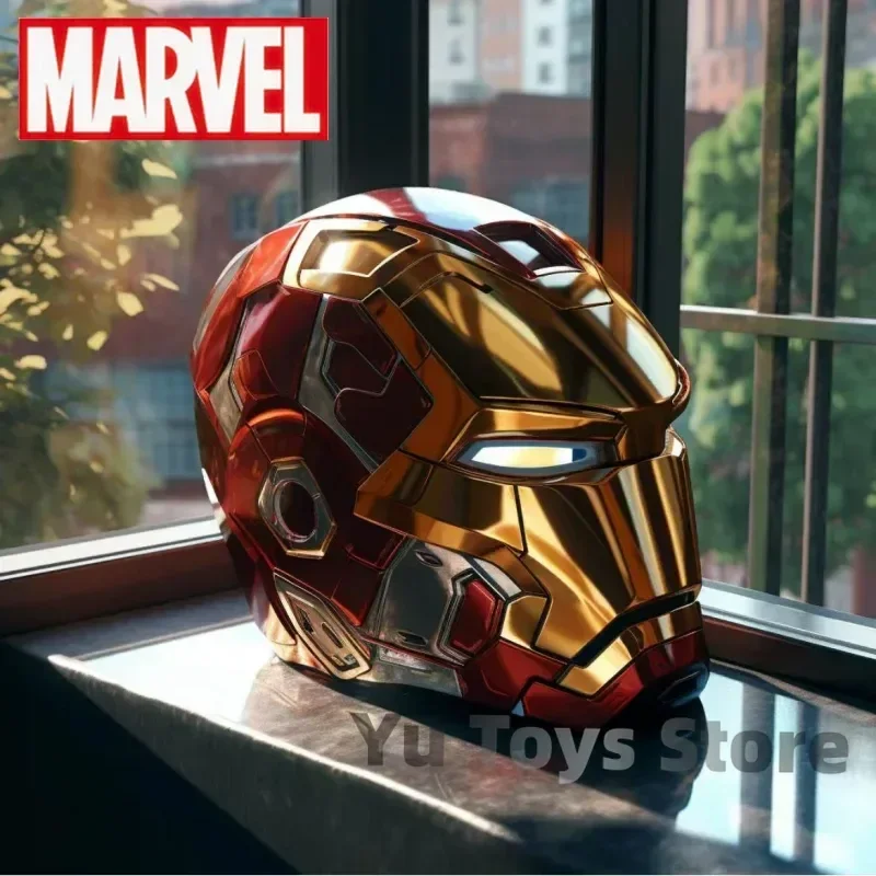 

New Marvel Iron Man Autoking 1:1 Mk5 Helmet Remote And Voice Control Ironman Automatic Helmet Mask With Led Light Figure Boys