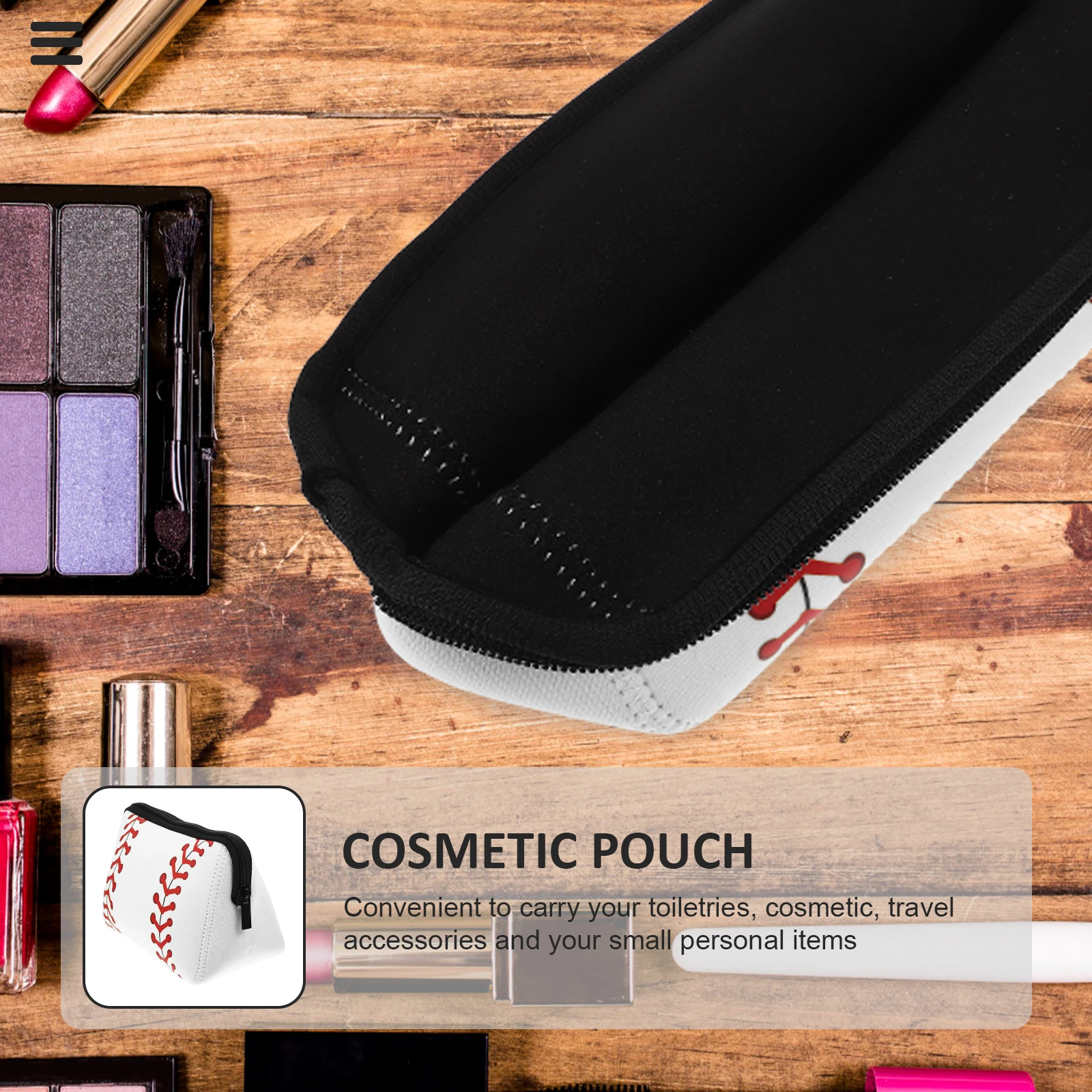 

Woman Baseball Storage Bag Makeup Bags Multi-compartment Oxford Cloth Cosmetics Pouch Travel