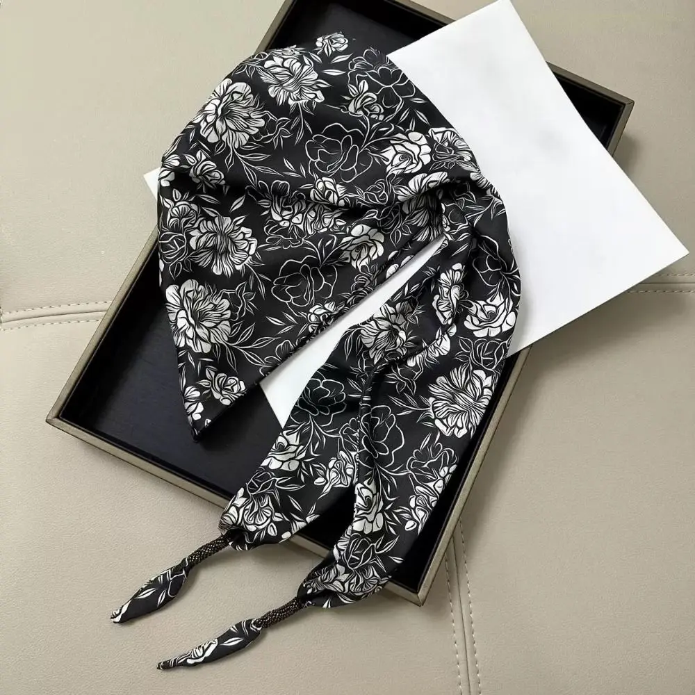 

Retro Imitation Silk Cashew Floral Silk Scarf Literary Style Versatile Accessory Women's Waist Scarf Shirt Extender Jeans Waist