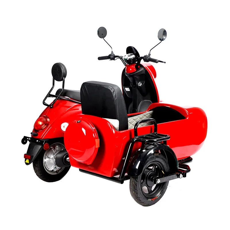 Factory Hot Selling Electrical Motorcycle Motorbike Side Car Three Wheel Electric Tricycle For Handicapped view 3