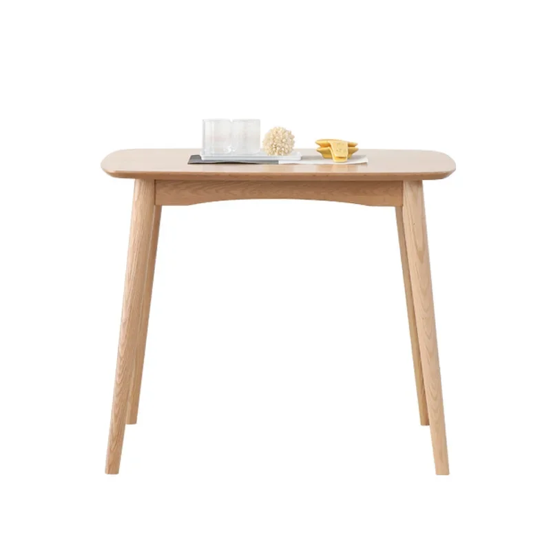 Nordic oak square table, simple solid wood commercial negotiation table, fast food restaurant cold drink shop coffee shop