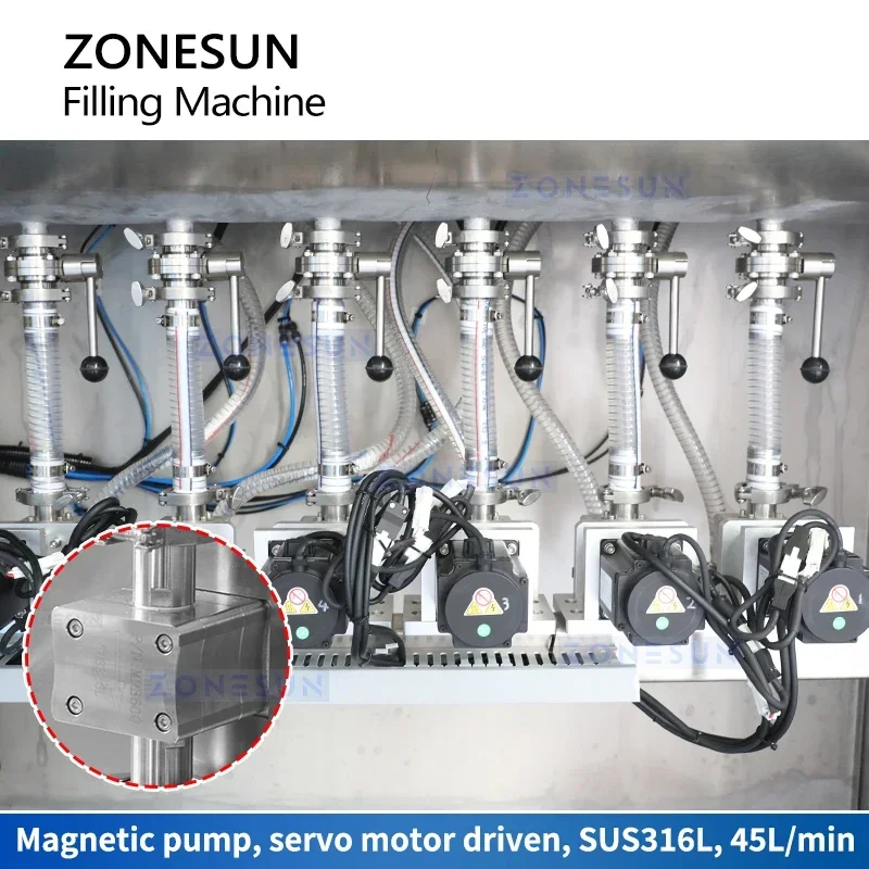 Zonesun ZS-CL6T Shampoo Bottle Filling Machine Liquid Filling Machine High Speed Bottle Filler Lotion Bottling Equipment