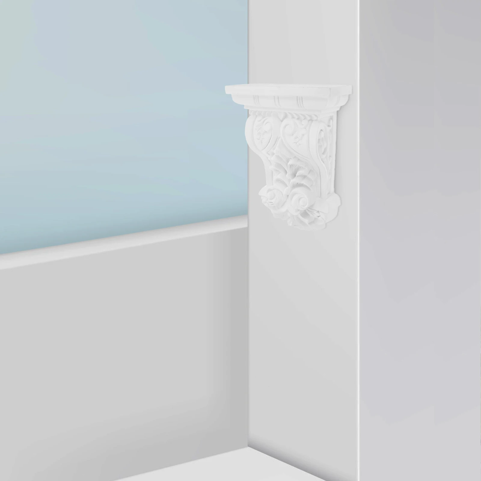 

Roman Column Head Decor Pu Corbels European Carving Wall Bracket For Home Garden Decoration Vintage Corner Support