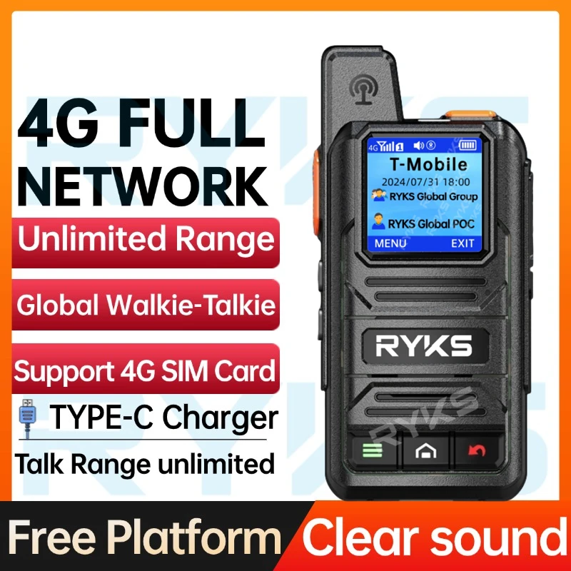 

Network walkie talkie 500km Long Range Radio FDD-LTE/TDD-LTE/TD-SCDMA full band walki talki 4G sim card