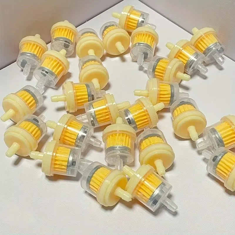 100pcs Universal Fuel Filter, Suitable for Motorcycle, Scooter, Off-road Vehicles and All-terrain Vehicles, Direct-current