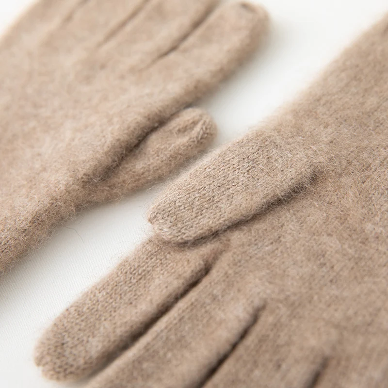 

2025 зимние кашемировые перчатки для женщин, теплые перчатки с сенсорным экраном, защита от холода, варежки с длинными пальцами, уличные велосипедные толстые перчатки