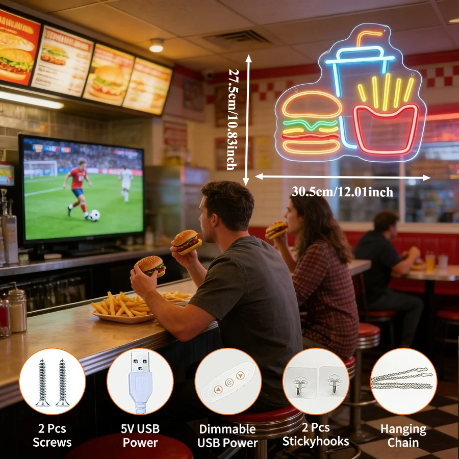 Burger Fries Drink Fast Food L - огляд і ціна Commercial Kitchen Light