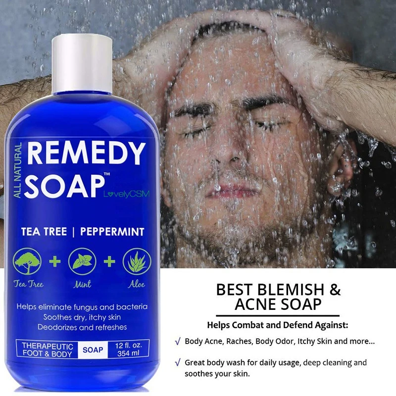 

Remedy soap body wash soap tea tree body wash deep cleansing improve body acne moisturizing refreshing itching Skincare