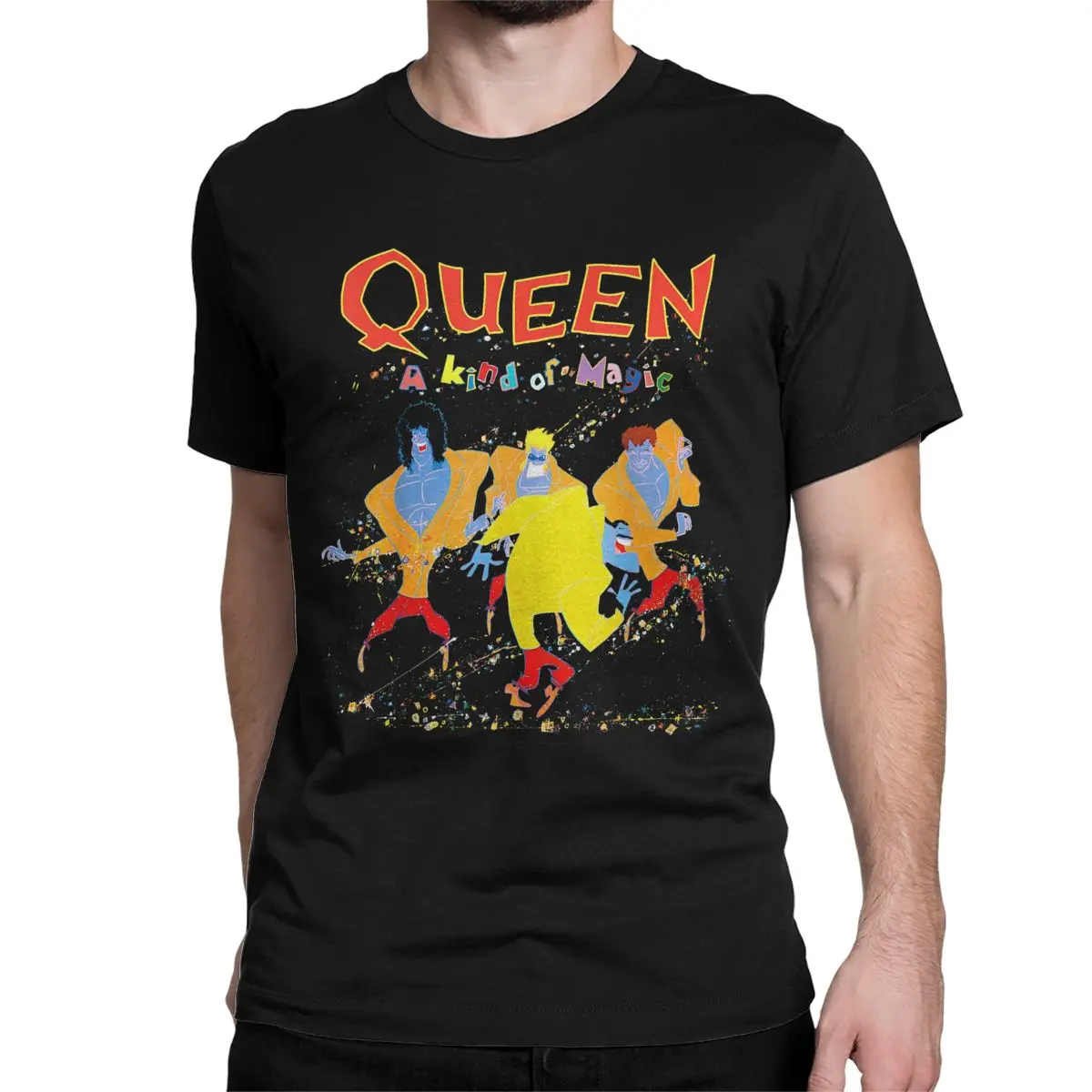 Men Women's T-Shirt Kind Of Magic Rock Music Band Vintage Pure Cotton Tees Short Sleeve Q-Queens T Shirt Round Collar Clothes